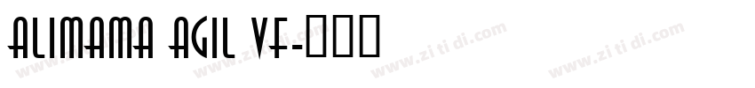 ALIMAMA AGIL VF字体转换